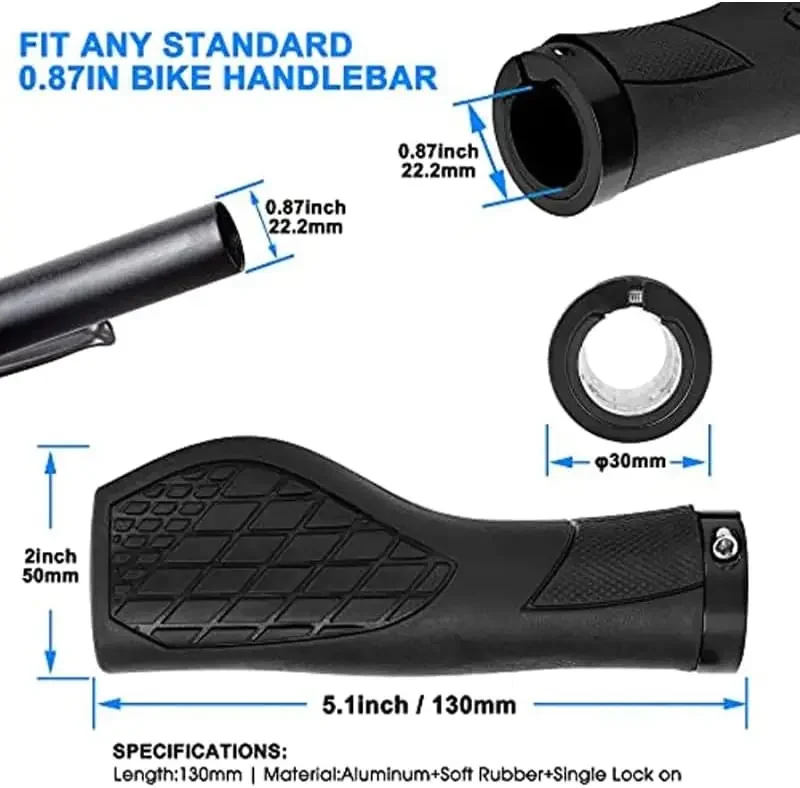 Alloy and Rubber Bike Grips -  - Commuting On Mountain Bike ulasan dan harga