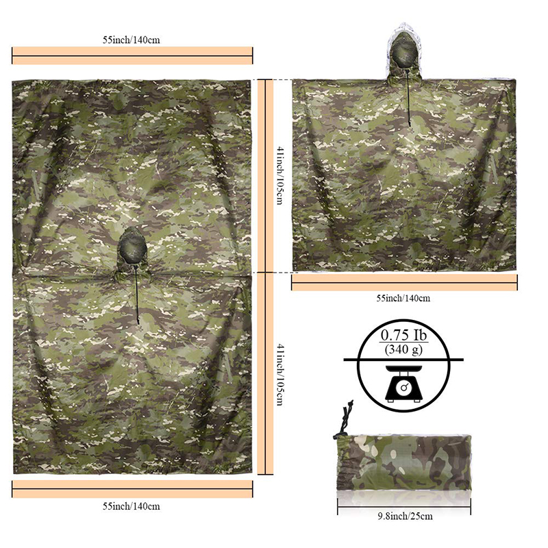 Rain Coat Camouflage Tactical  - Cycling Rain Jacket Commute ulasan dan harga