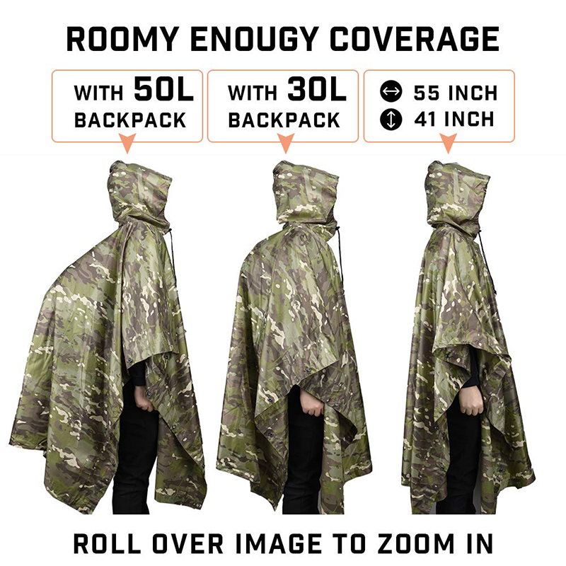 Rain Coat Camouflage Tactical  - Cycling Rain Jacket Commute ulasan dan harga