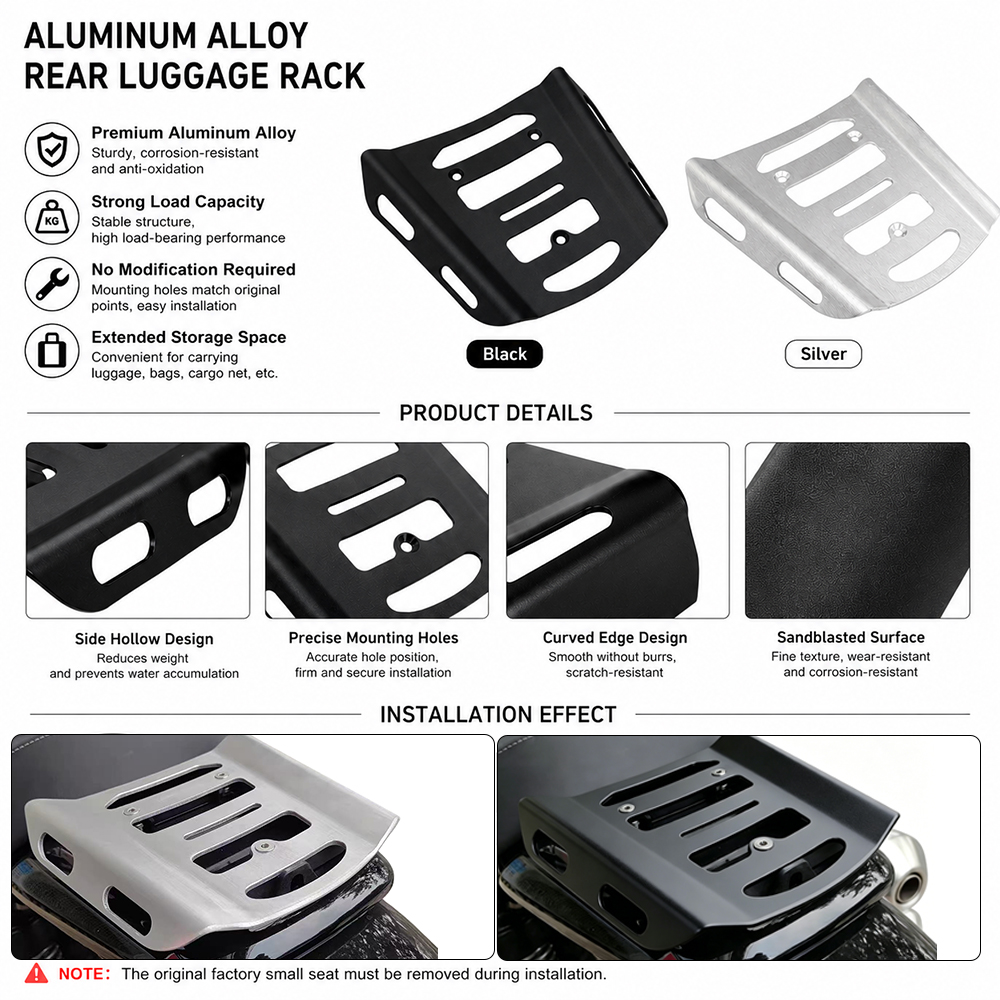 Fits For Street Scrambler 900  - Cargo Rack Aluminum ulasan dan harga