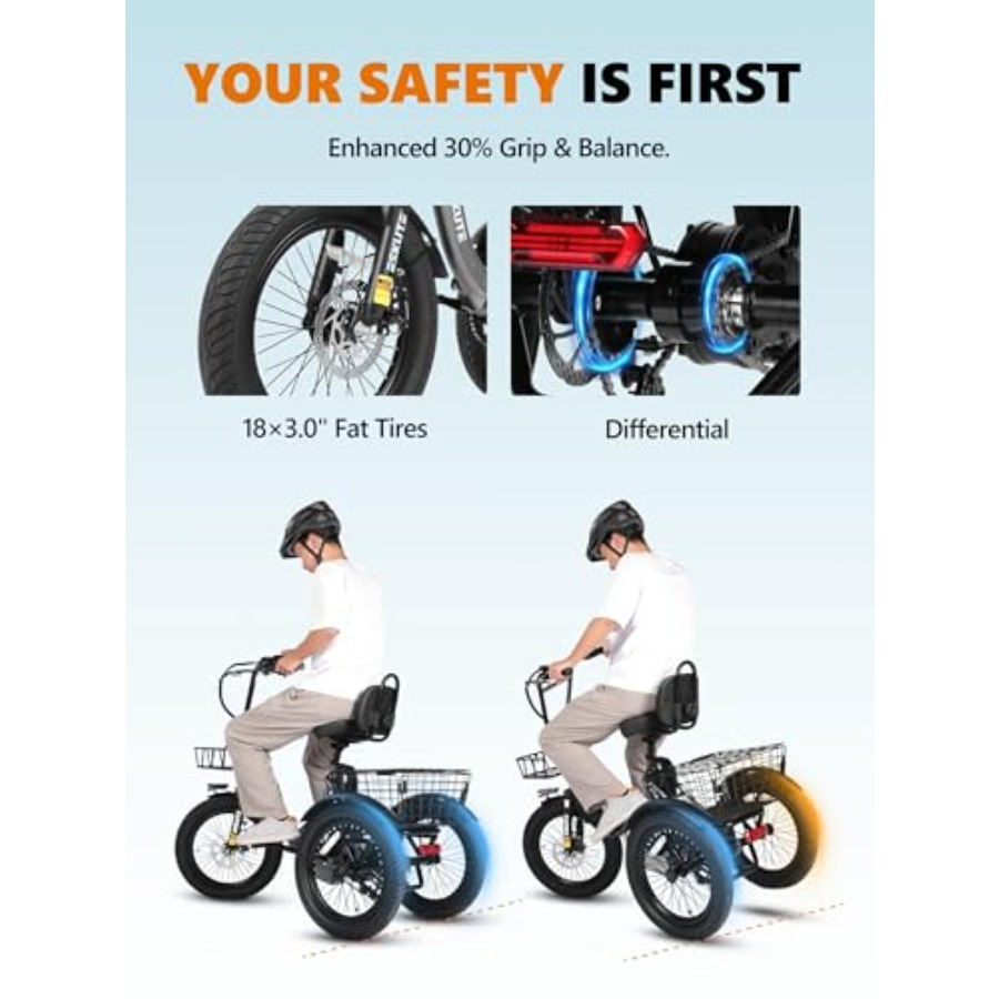 Adults electric trike bike for - Commuter Biking ulasan dan harga