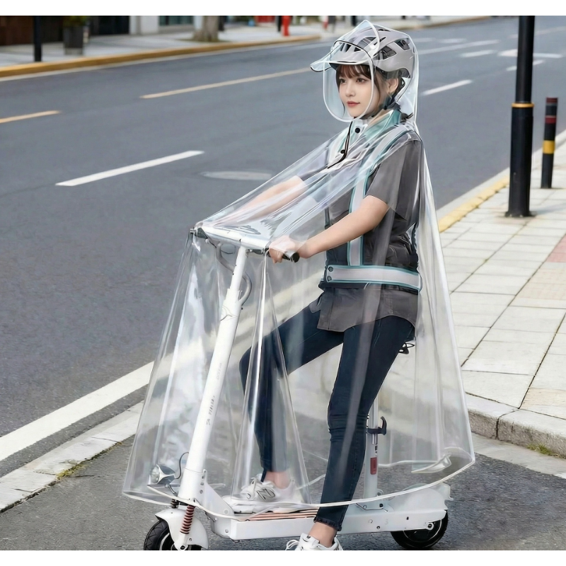 Electric Scooter Raincoat, Ful - Cycling Rain Jacket Commute ulasan dan harga
