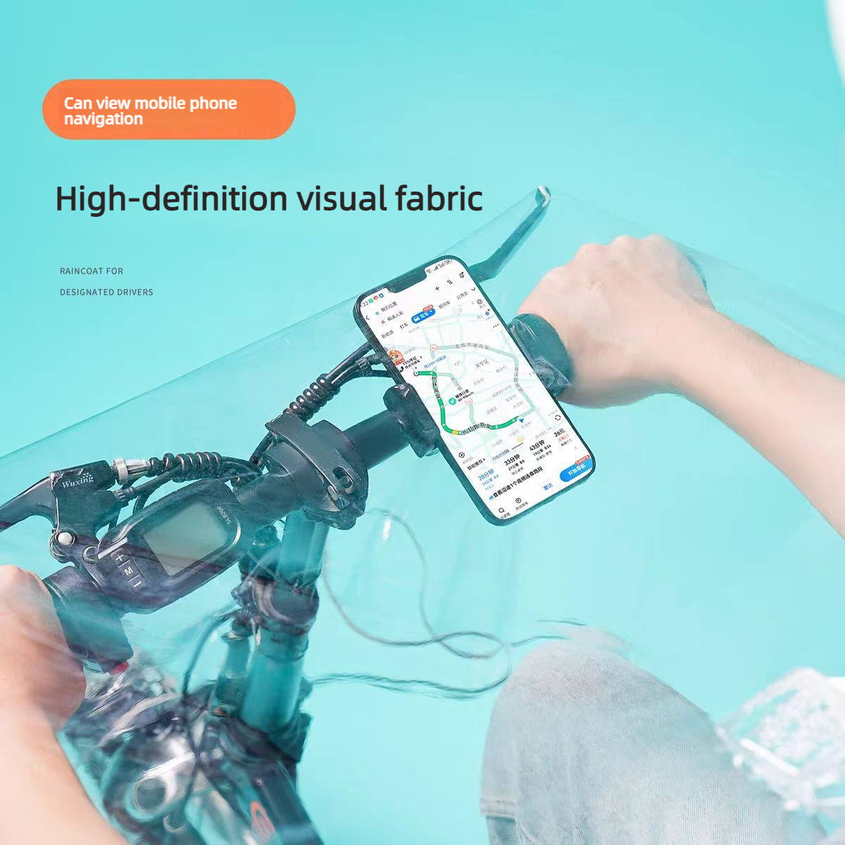 Electric Scooter Raincoat, Ful - Cycling Rain Jacket Commute ulasan dan harga
