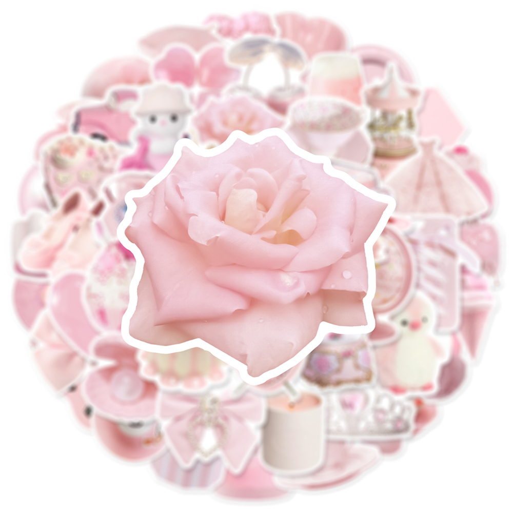 10/30/50pcs Cute Pink Girls St - Cycling Journey ulasan dan harga