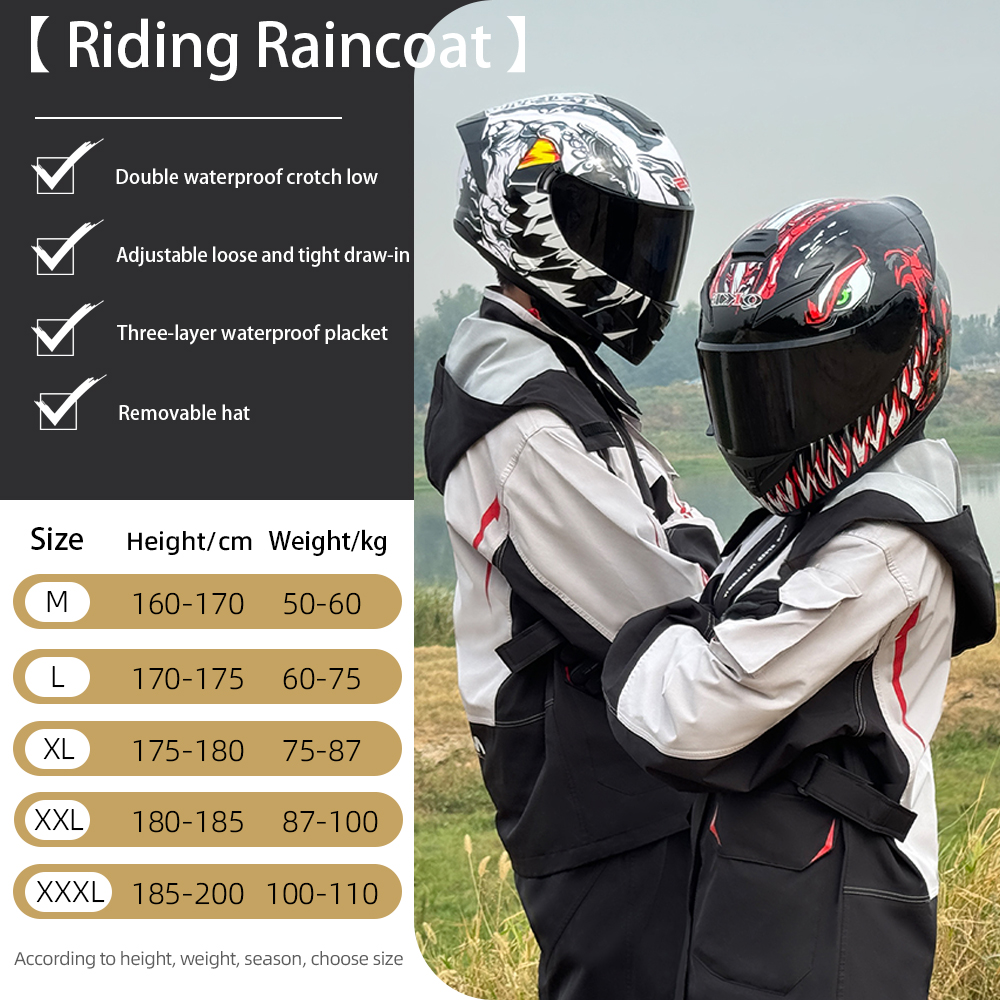 Motorcycle Rain Suit Raincoat  - Cycling Rain Jacket Commute ulasan dan harga