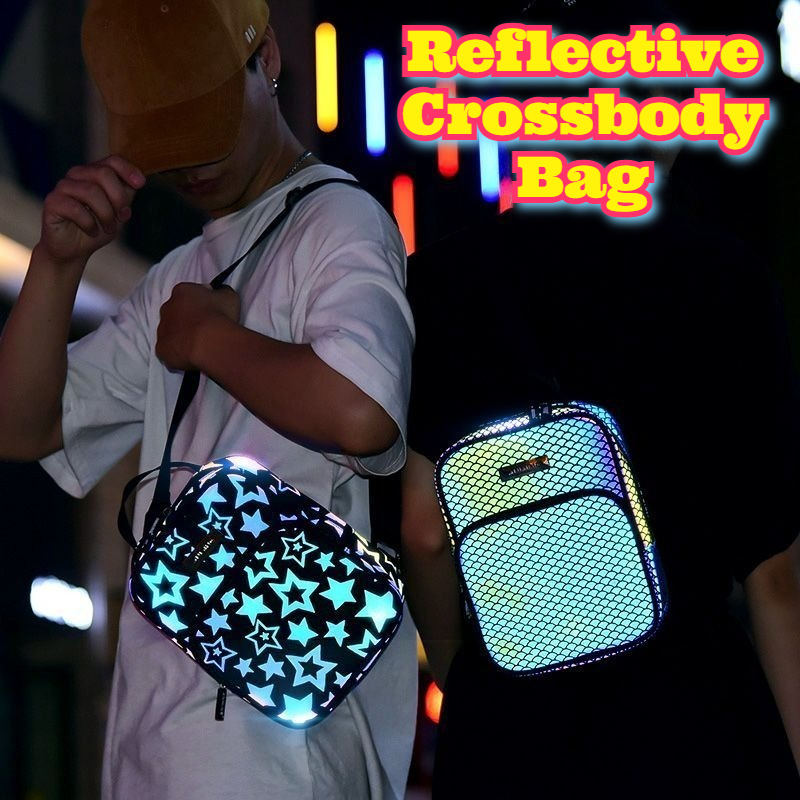 Reflective Crossbody Bag Multi - Cycling Commute ulasan dan harga
