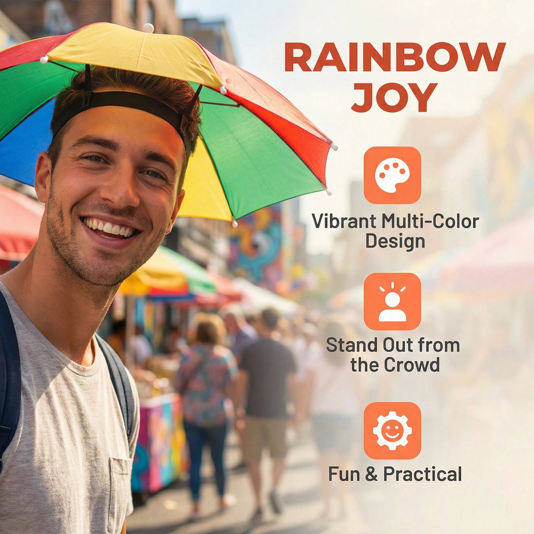 Hands Free Head Wear Umbrella  - Cycling Commute In Rain ulasan dan harga