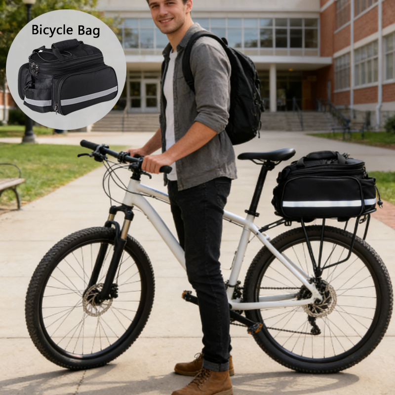 1pcs Bicycle Trunk Bag Bike Re - Waterproof Cycling Commute ulasan dan harga