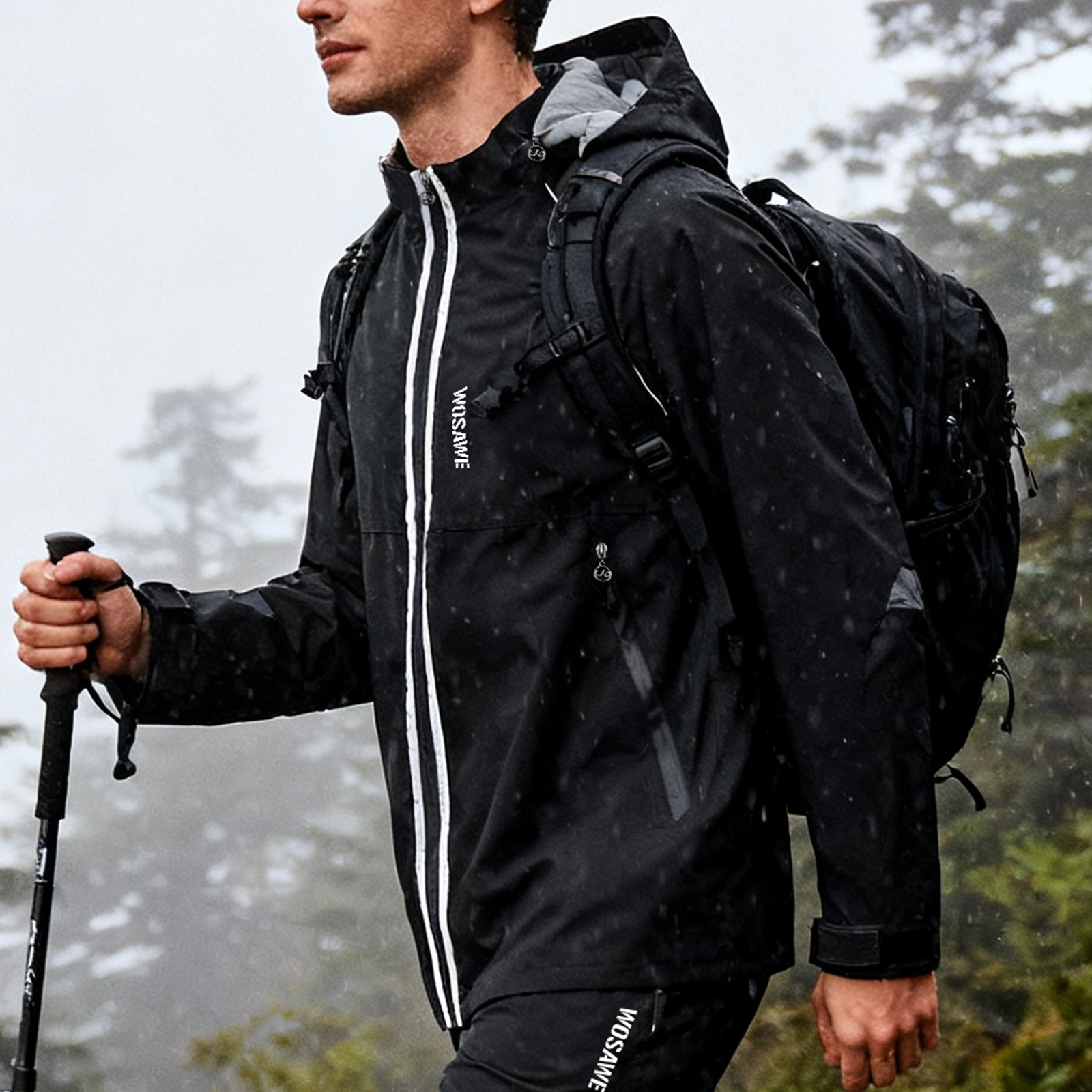 WOSAWE Motorcycle Raincoat 100 - Cycling Rain Jacket Commute ulasan dan harga