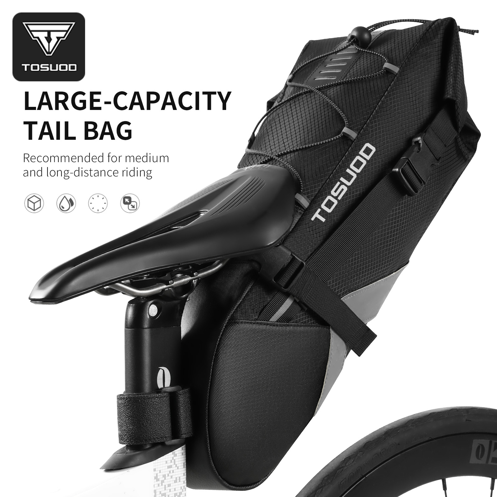 TOSUOD Bicycle Rear Bag 10L Ca - Cycling Journey ulasan dan harga