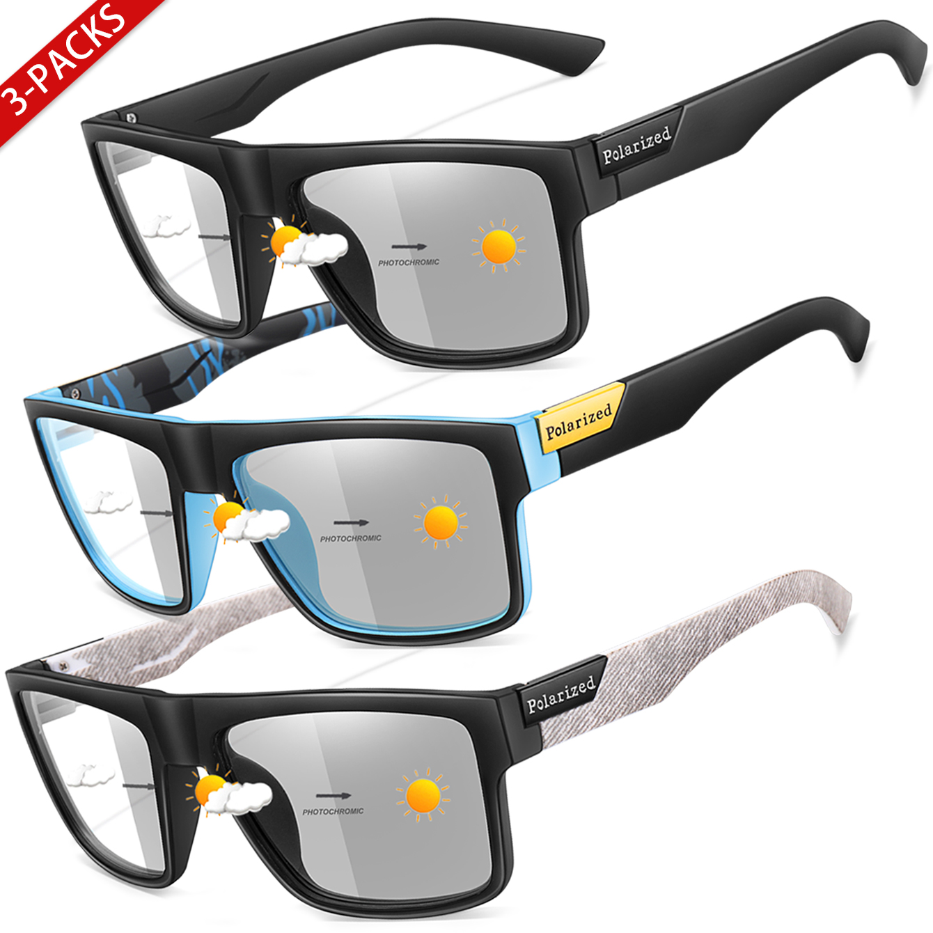 3-Pairs Classical Square Photo - Cycling Zones ulasan dan harga