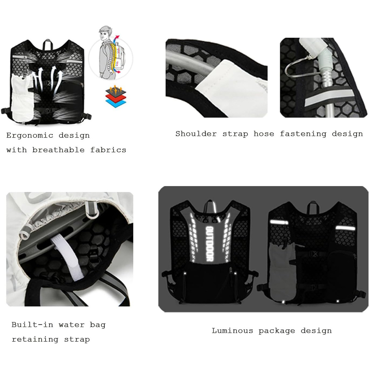 Reflective Running Hydration V - Reflective Vest Cycling ulasan dan harga