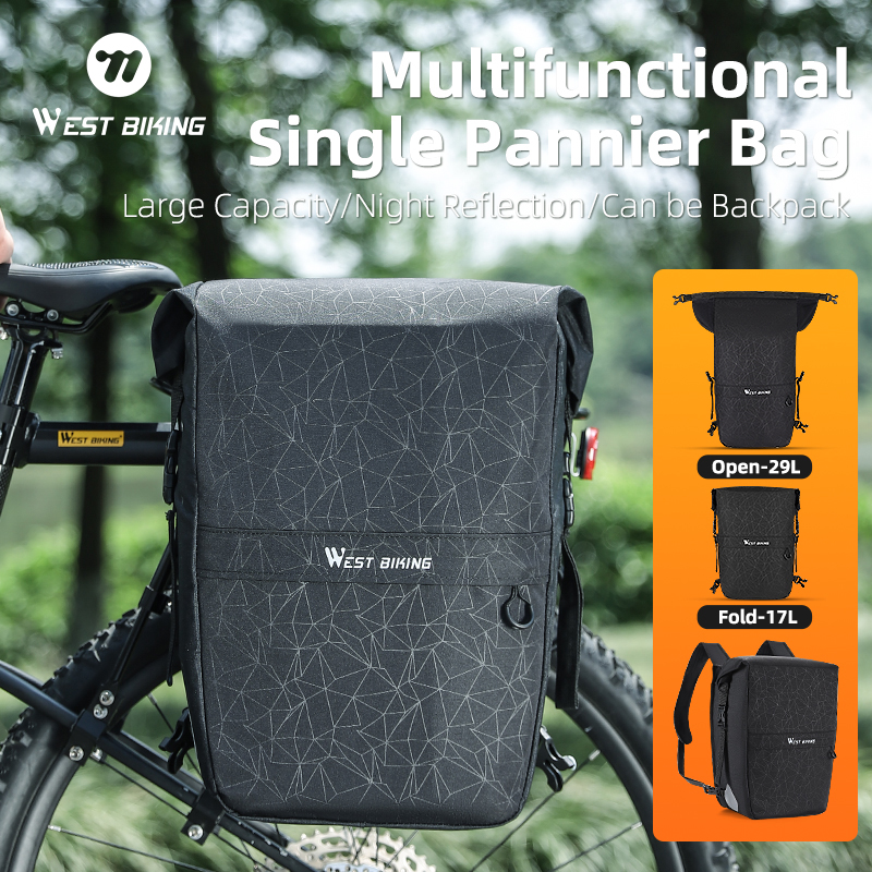 WEST BIKING 17-29L Bicycle Pan - Waterproof Cycling Commute ulasan dan harga