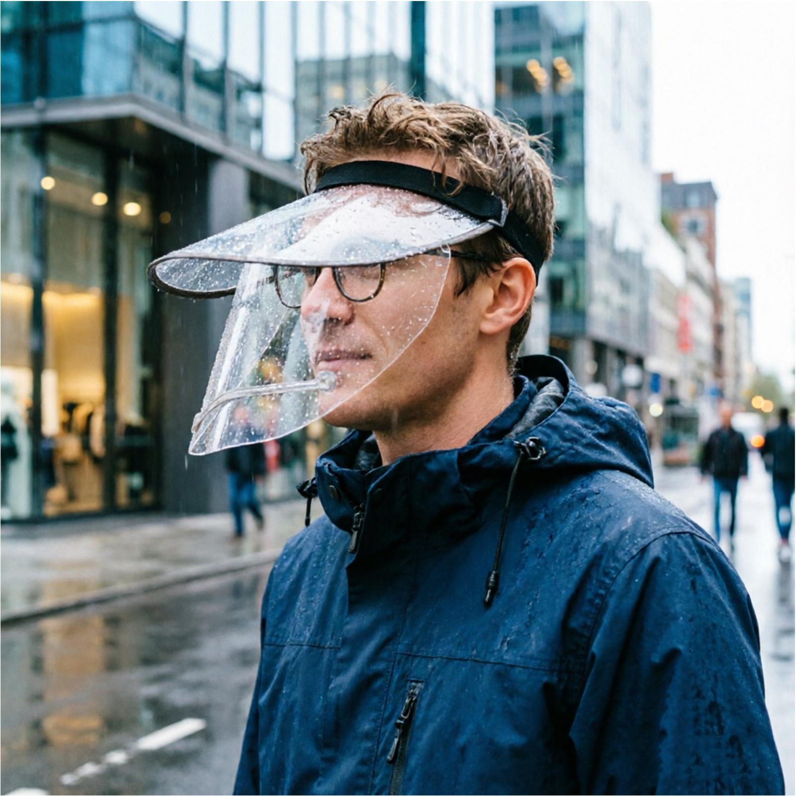 Rain Face Cover With Elastic H - Cycling Commute In Rain ulasan dan harga