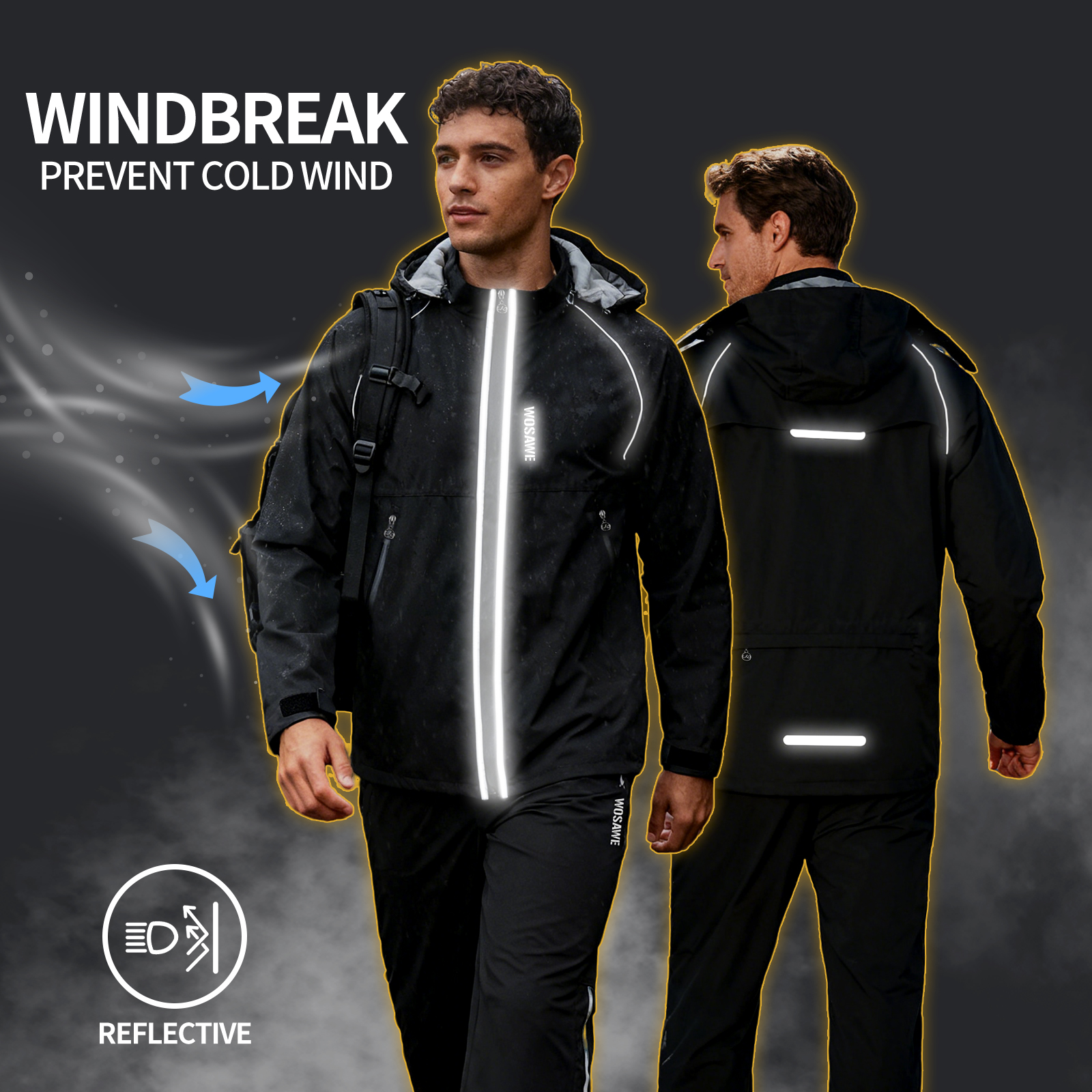 WOSAWE Reflective Motorcycle R - Cycling Commute In Rain ulasan dan harga