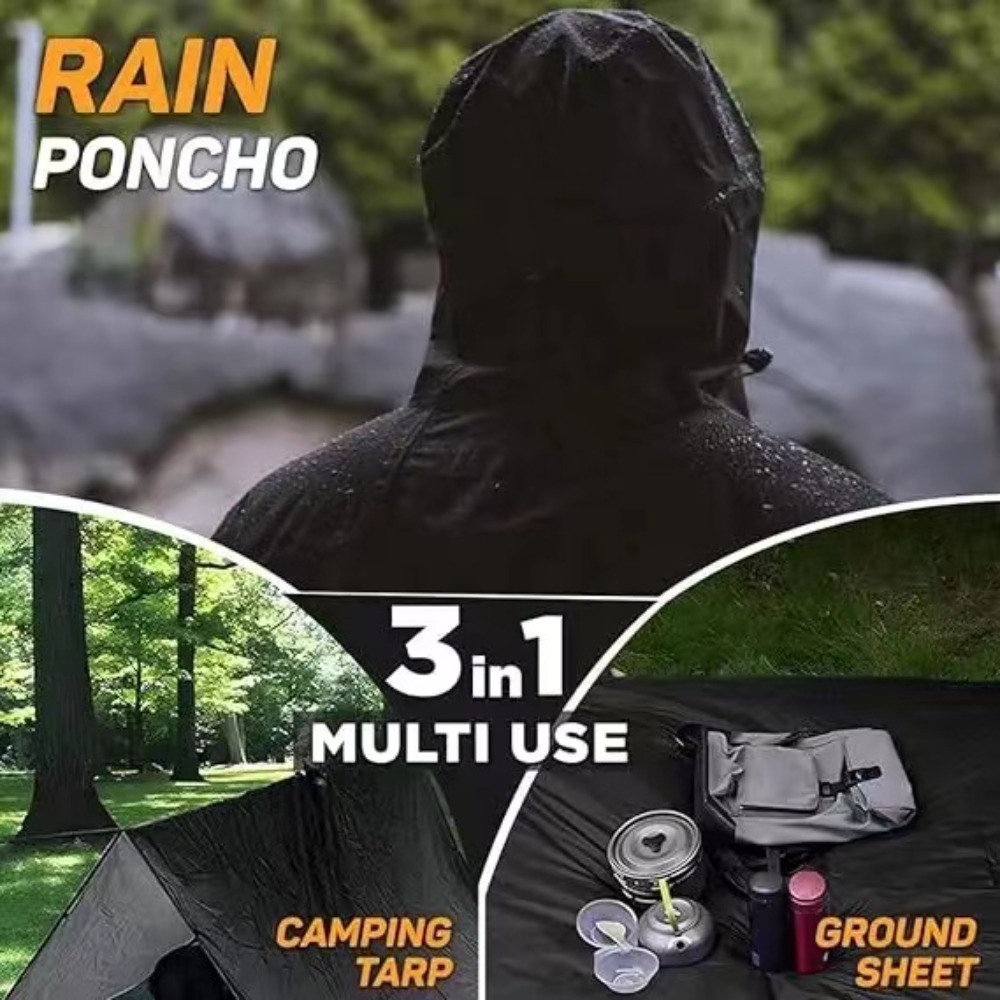 Waterproof Rain Poncho Lightwe - Cycling Rain Jacket Commute ulasan dan harga
