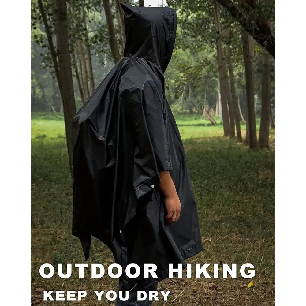 Waterproof Rain Poncho Lightwe - Cycling Rain Jacket Commute ulasan dan harga