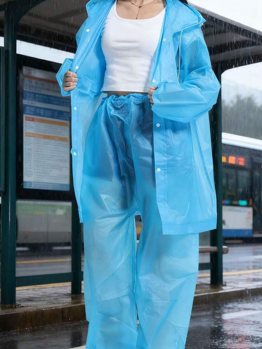 2pcs Unisex full-body rain sui - Cycling Commuter Rain Jacket ulasan dan harga