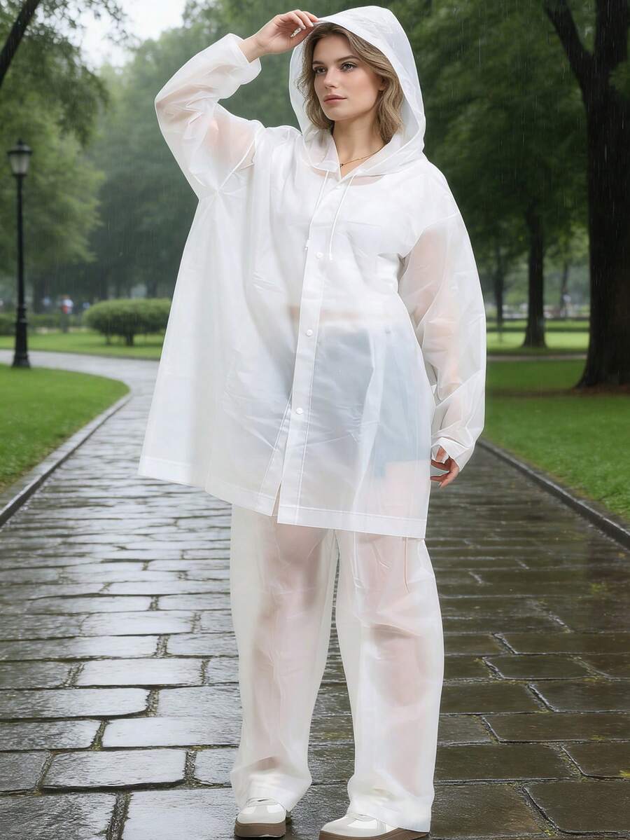 2pcs Unisex full-body rain sui - Cycling Commuter Rain Jacket ulasan dan harga