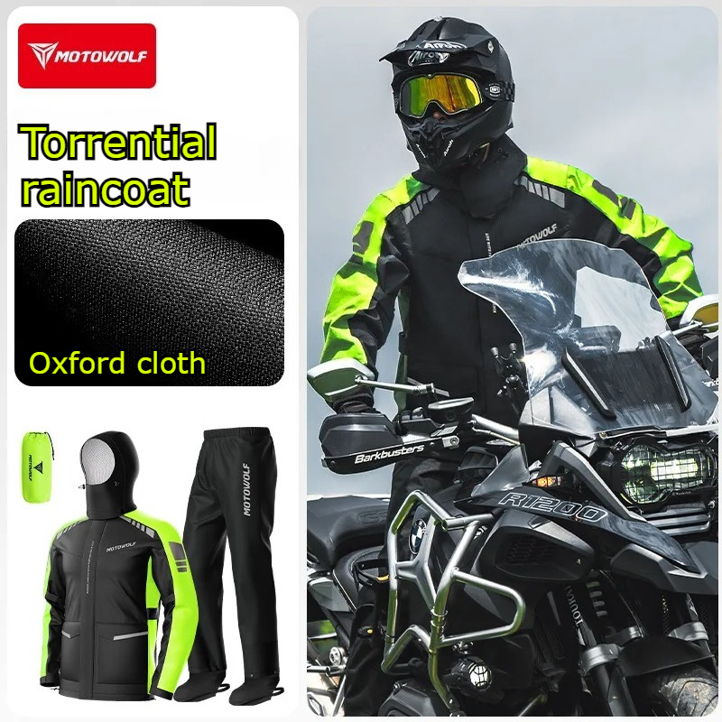 Motowolf Reflective Motorcycle - Cycling Commute In Rain ulasan dan harga